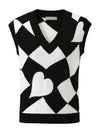 COMOBOCA 100% Cashmere Women's Vintage Inspired Knit Vest