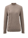 COMOBOCA 100% Cashmere Women's Ribbed Cable Knit Sweater