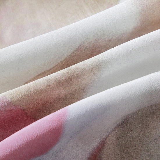 COMOBOCA 100% Mulberry Silk Women's Watercolor Print Shirt