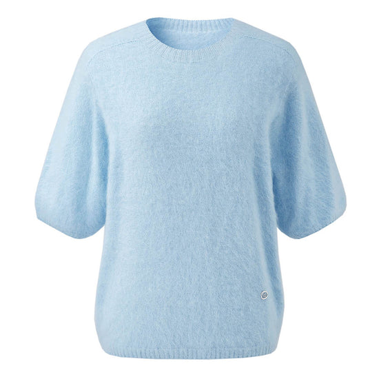 COMOBOCA Women's Wool Seamless Brushed Half Sleeve Knit Sweater