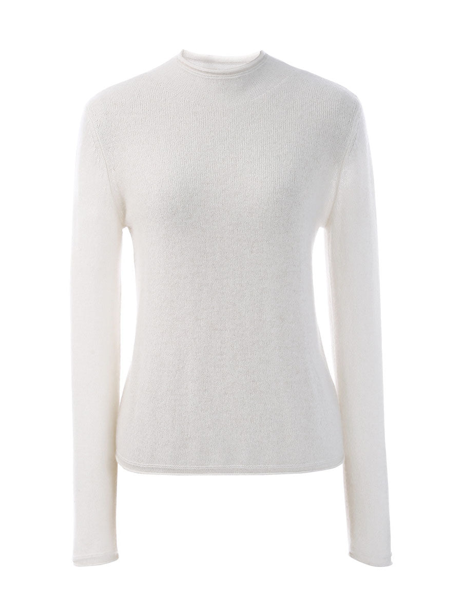 COMOBOCA 100% Cashmere Women's Round Neck Knit sweater