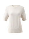 COMOBOCA 100% Wool Women's Seamless Round Neck Knit Sweater
