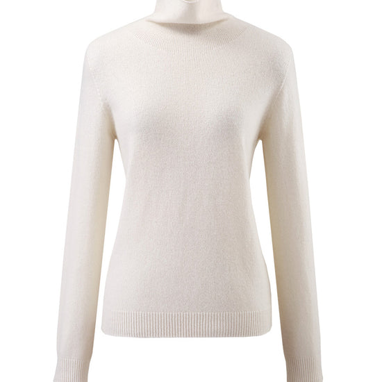 COMOBOCA 100% Wool Women's Ribbed Turtleneck Sweater