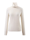 COMOBOCA 100% Wool Women's Ribbed Turtleneck Sweater