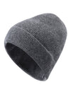 COMOBOCA 100% Cashmere Women's Ribbed Knit Beanie