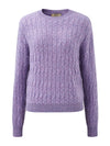COMOBOCA 100% Cashmere Women's Cable Knit Sweater
