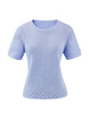 COMOBOCA Women's Lace Trim Knit T-Shirt