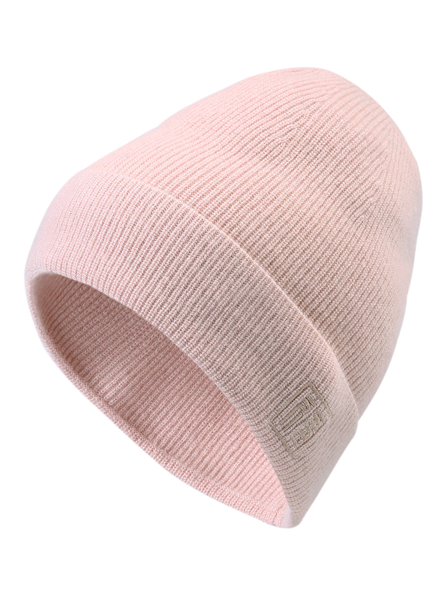 COMOBOCA 100% Cashmere Women's Ribbed Knit Beanie