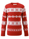 COMOBOCA 100% Wool Kids' Nordic Snowflake Knit Sweater