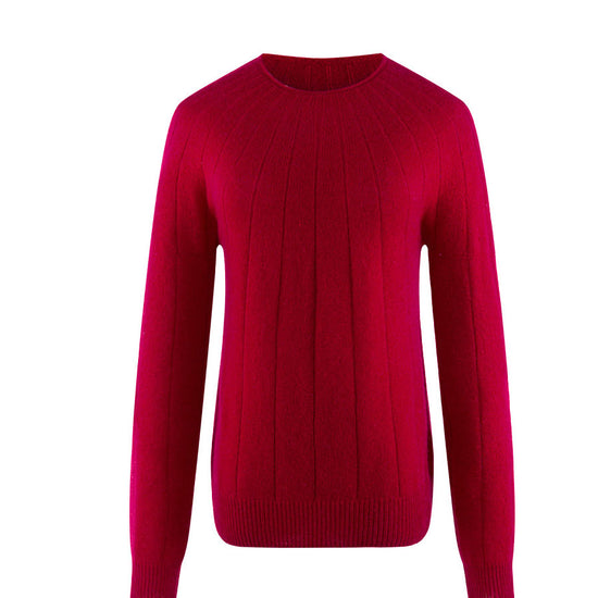 COMOBOCA 100% Cashmere Women's Ribbed Knit Pullover Sweater