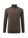 COMOBOCA 100% Cashmere Men's Ribbed Turtleneck Sweater