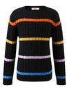 COMOBOCA 100% Wool Kids' Colorful Striped Knit Sweater