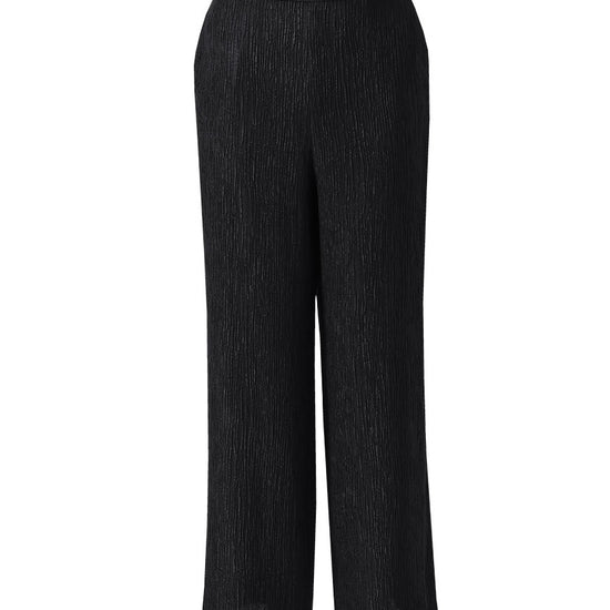 COMOBOCA Women's Elastic Waistband Crinkled Wide Leg Pants