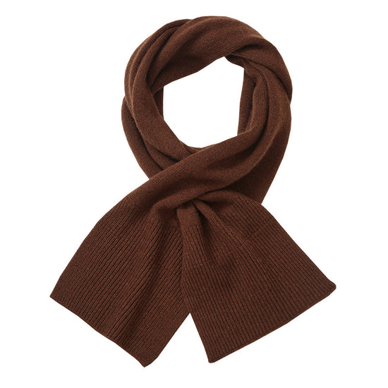 COMOBOCA 100% Wool Elegant Ribbed Scarf