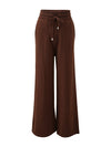 COMOBOCA 100% Wool Women's Wide Leg Pants with Drawstring
