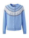 COMOBOCA 100% Cashmere Women's Fair Isle Cardigan Sweater