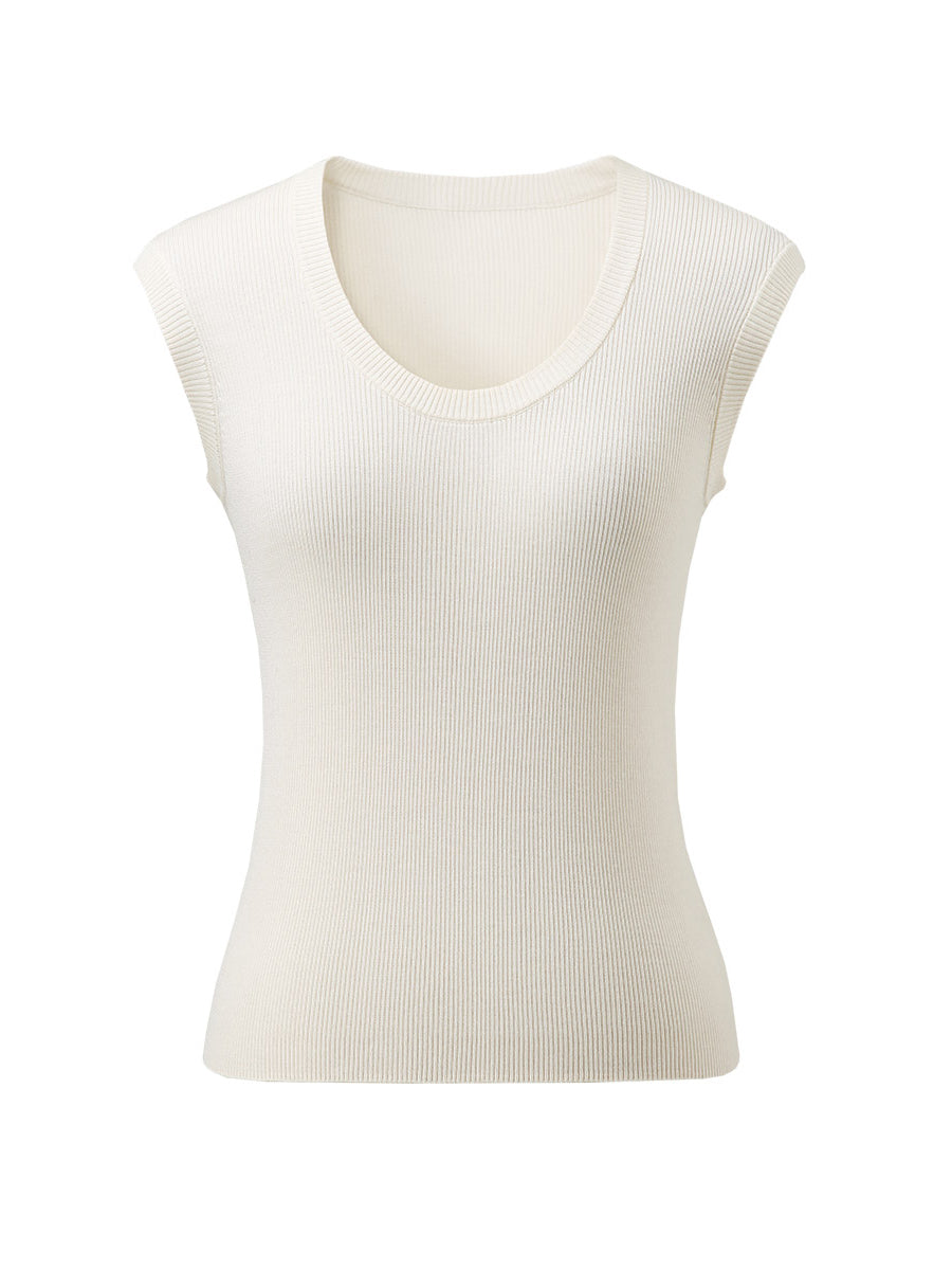 COMOBOCA Women's Ribbed V-Neck Tank Top