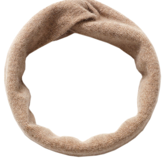 COMOBOCA 100% Cashmere Cozy Knitted Twist Headband