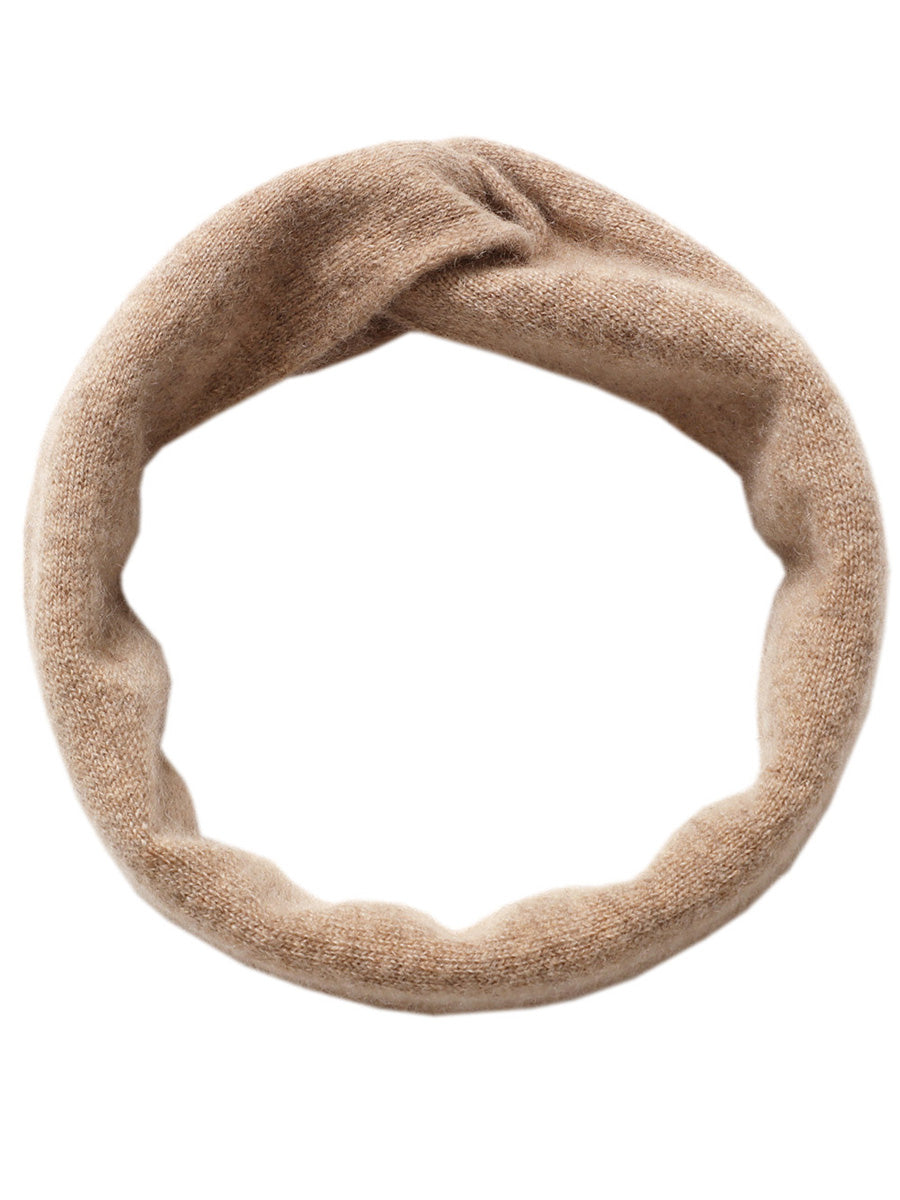 COMOBOCA 100% Cashmere Cozy Knitted Twist Headband