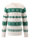 COMOBOCA 100% Wool Kids' Nordic Snowflake Knit Sweater