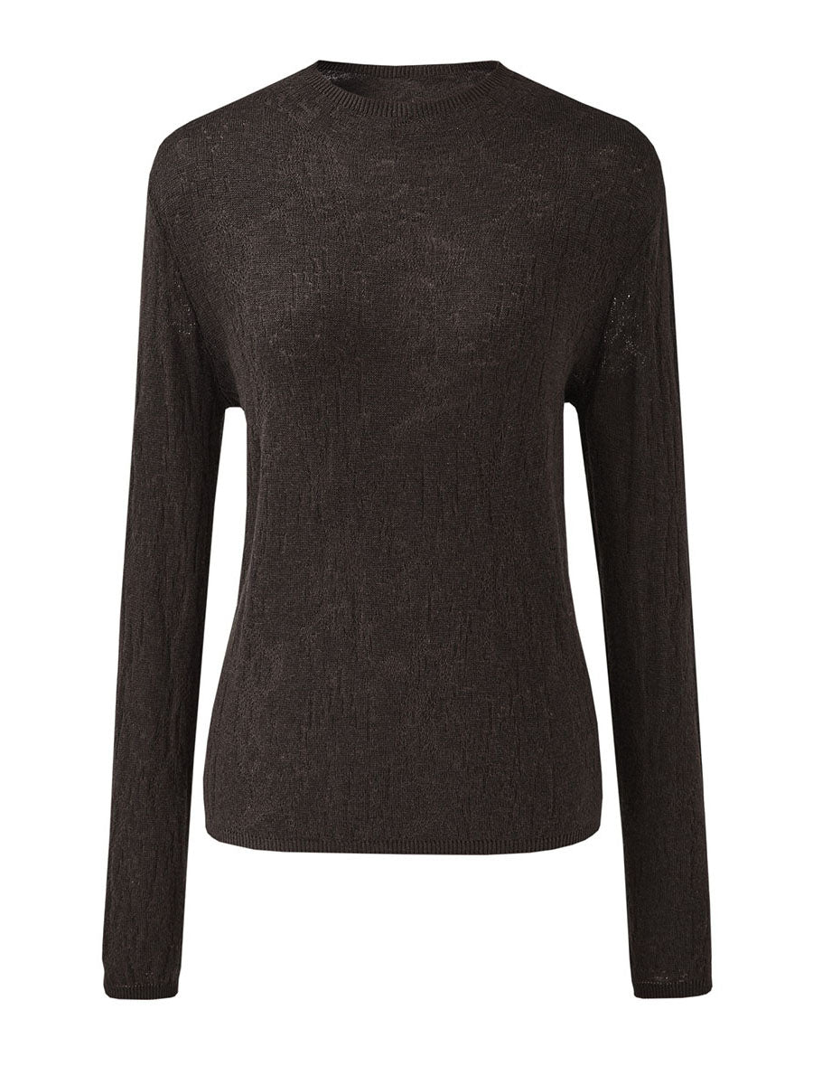 COMOBOCA Women's Round Neck Knit Sweater