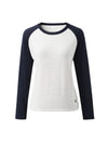 COMOBOCA Women's Colorblock Raglan Round Neck Sweater