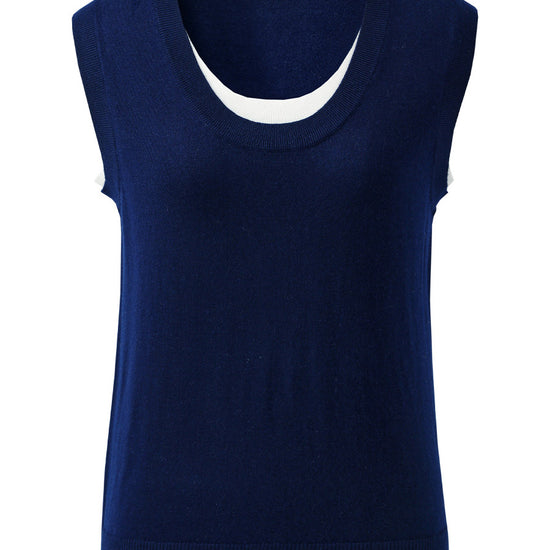 COMOBOCA Women's Faux Layered Look Tank Top