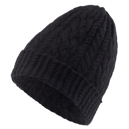 COMOBOCA 100% Cashmere Cable Slouchy Beanie