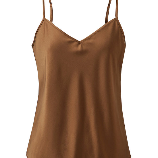 COMOBOCA Women's Silk V-Neck Adjustable Straps Camisole