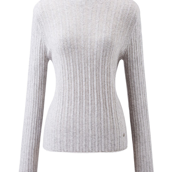 COMOBOCA Women's Ribbed Mock Neck Knit Sweater