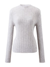 COMOBOCA Women's Ribbed Mock Neck Knit Sweater