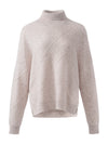 COMOBOCA 100% Cashmere Women's Diamond Knit Turtleneck Sweater
