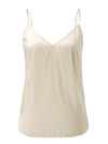 COMOBOCA Women's Silk Adjustable Straps V-Neck Camisole