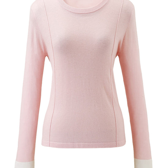 COMOBOCA Women's Essential Color-Blocked Knit Sweater