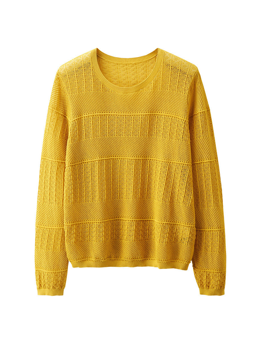 COMOBOCA Women's Stylish Textured Knit Sweater