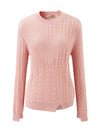 COMOBOCA 100% Cashmere Women's Cable Heart Patterned Knit Sweater