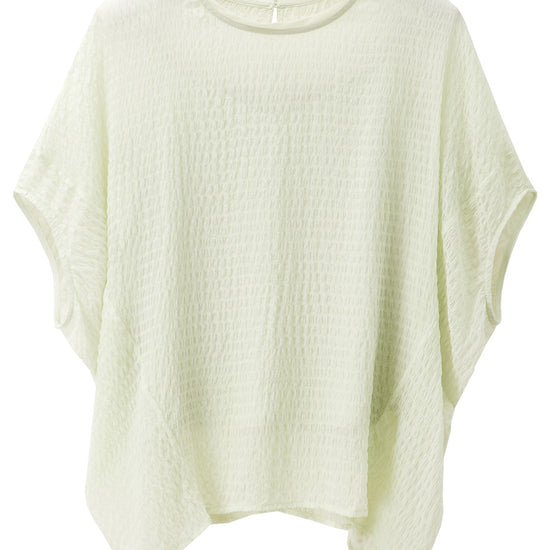 COMOBOCA Women's Crinkle Textured Blouse with Button Closure