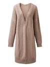 COMOBOCA 100% Wool Women's Cozy Cable Knit Long Coat