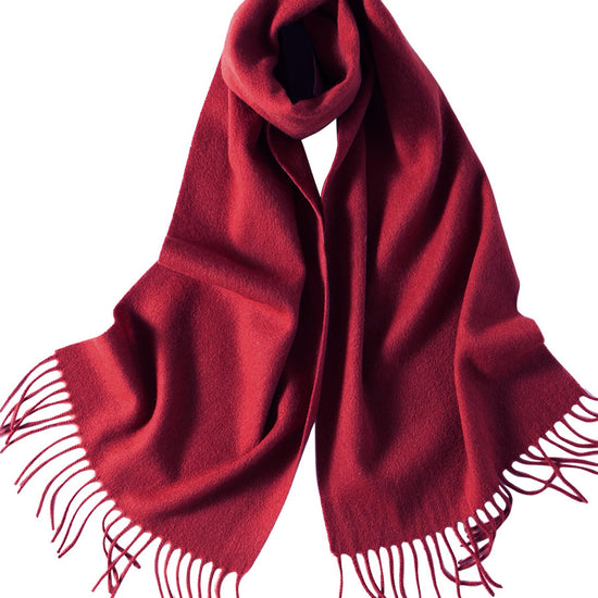 COMOBOCA 100% Wool Fringe Versatile Scarf