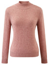 COMOBOCA 100% Cashmere Women's Mock Neck Knit Sweater