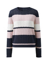 COMOBOCA Women's Striped Color Block Sweater