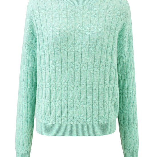 COMOBOCA 100% Cashmere Women's Cable Knit Sweater
