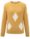 COMOBOCA 100% Cashmere Women's Sweater with Gold&Silver Threads