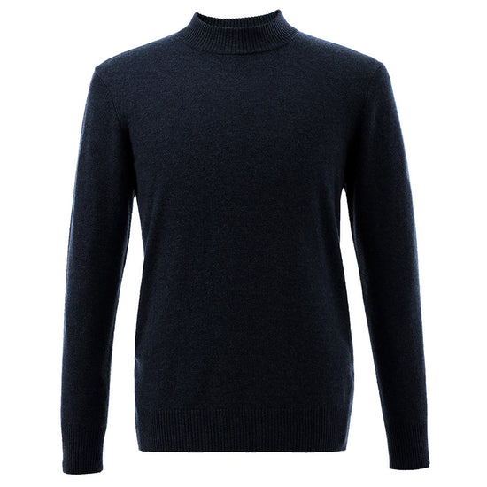 COMOBOCA 100% Cashmere Men's Mock Neck Knit Sweater