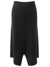 COMOBOCA 100% Cashmere Women's Split Knit Pencil Skirt
