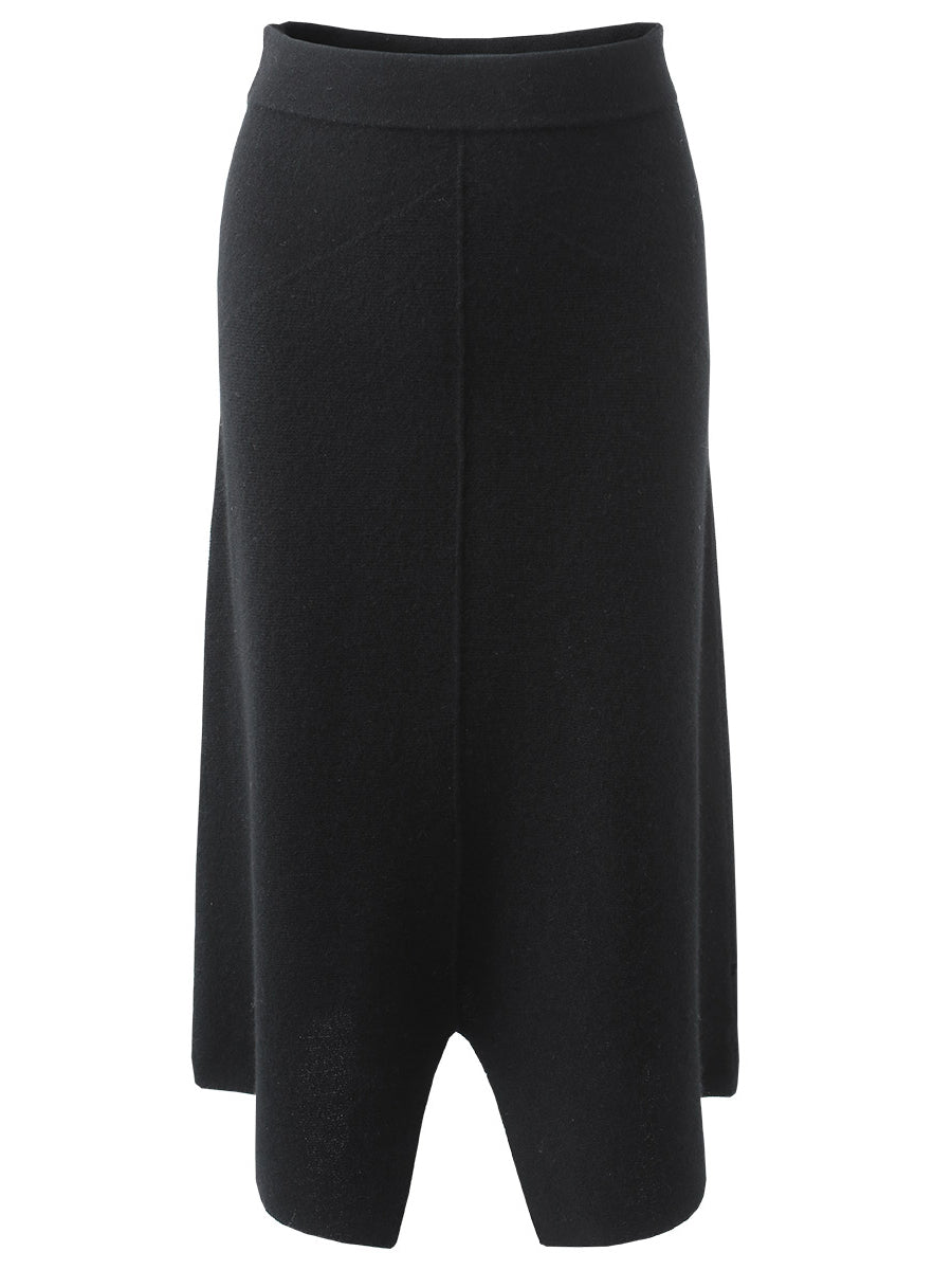 COMOBOCA 100% Cashmere Women's Split Knit Pencil Skirt
