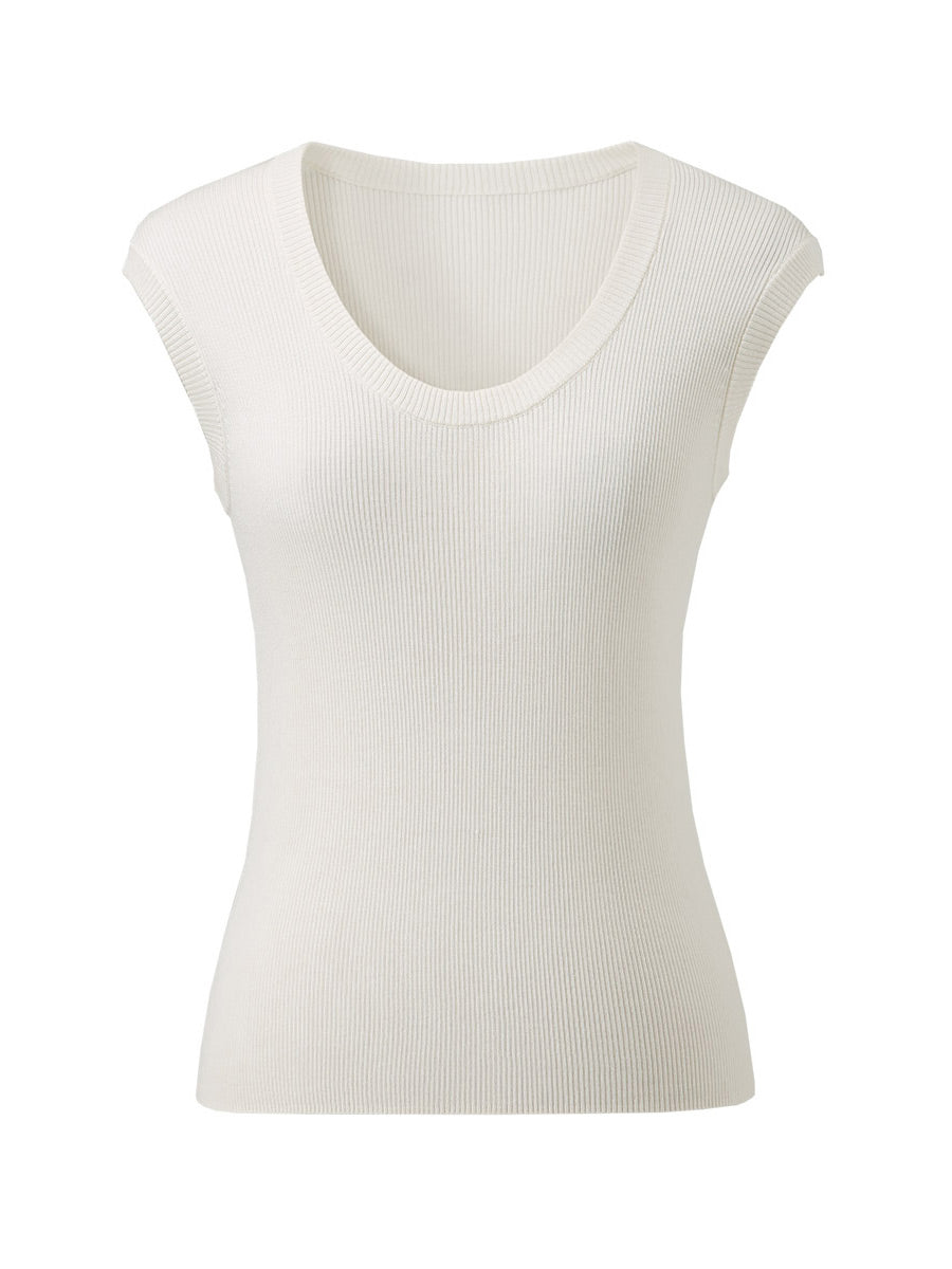 COMOBOCA Women's Ribbed V-Neck Tank Top