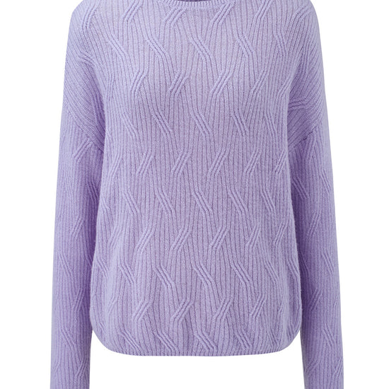 COMOBOCA 100% Cashmere Women's Geometric Wave Knit Sweater