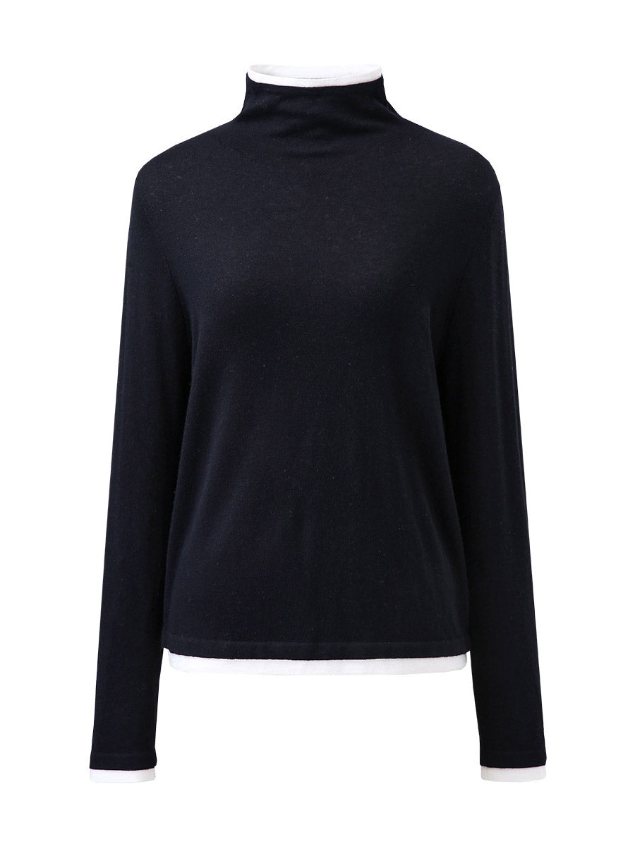 COMOBOCA 100% Wool Women's Lightweight Turtleneck Sweater