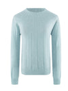COMOBOCA 100% Cashmere Women's Ribbed Knit Pullover Sweater